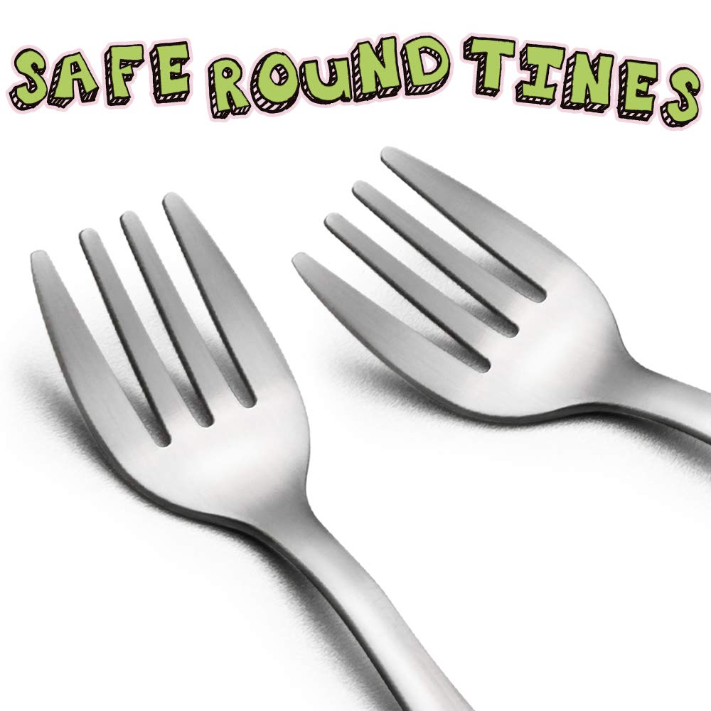 Toddler Kids Preschoolers Utensil Flatware Silverware Set, Pure