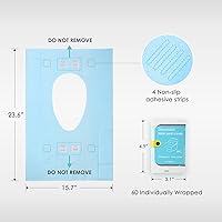 Vista 7 de TRIPTIPS Fundas desechables para asiento de inodoro, paquete de viaje de 20 unidades, uso más rápido, sin adhesivos, impermeable, funda de asiento