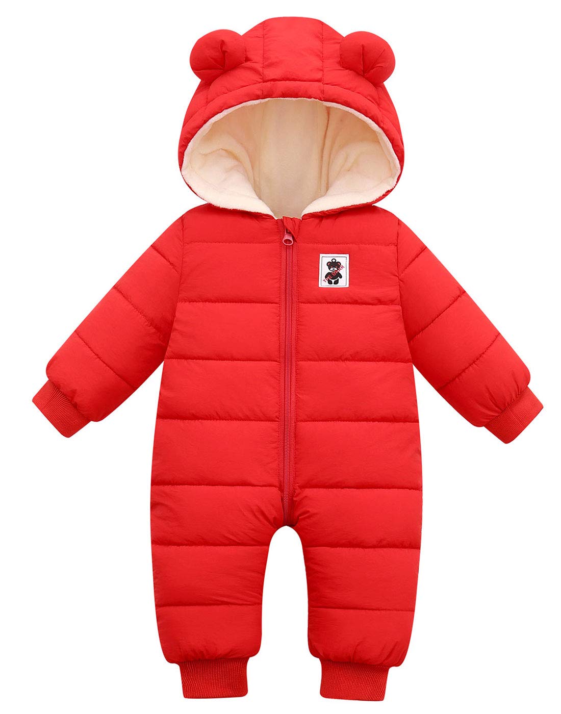 Maeau Combinaison de neige à capuche, idéal pour l’hiver, pour les bébés garçons et filles de 3 mois à 3 ans