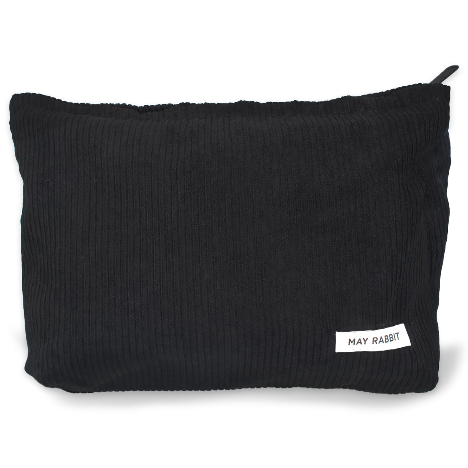 KMANGMAN 1 Pcs Neceser de Maquillaje,Bolsa Organizadora,Cosmeticos Neceser Pana con Cremallera,Bolsas de Maquillaje Neceser de Viaje Portátil,Bolsas de Aseo Gran Capacidad(Negro)