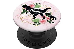 Trex Dinosaur Girl with Mama T-Rex Gift for Mom PopSockets PopGrip: Swappable...