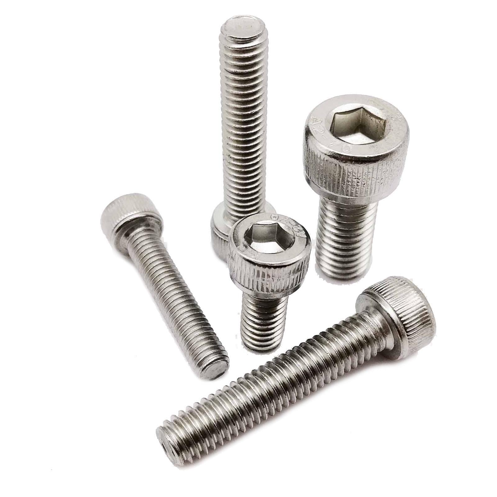 Tornillo autorroscante 5/10/50 piezas M1.4 M1.6 M2 M2.5 M3 M4 M5 M6 M8 A2-70 304 de acero inoxidable Allen hexagonal cabeza hexagonal tornillo cubierta (80 mm, M6 10 piezas)