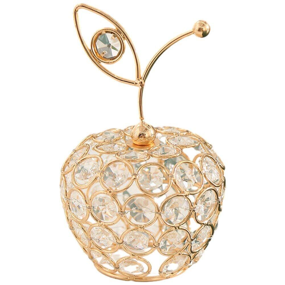 Baokuan Sparkly Crystal Ornament Artificial Fruit Sculpture Figurine Centerpiece Decor for Home Dining Table Wedding Birthday Party