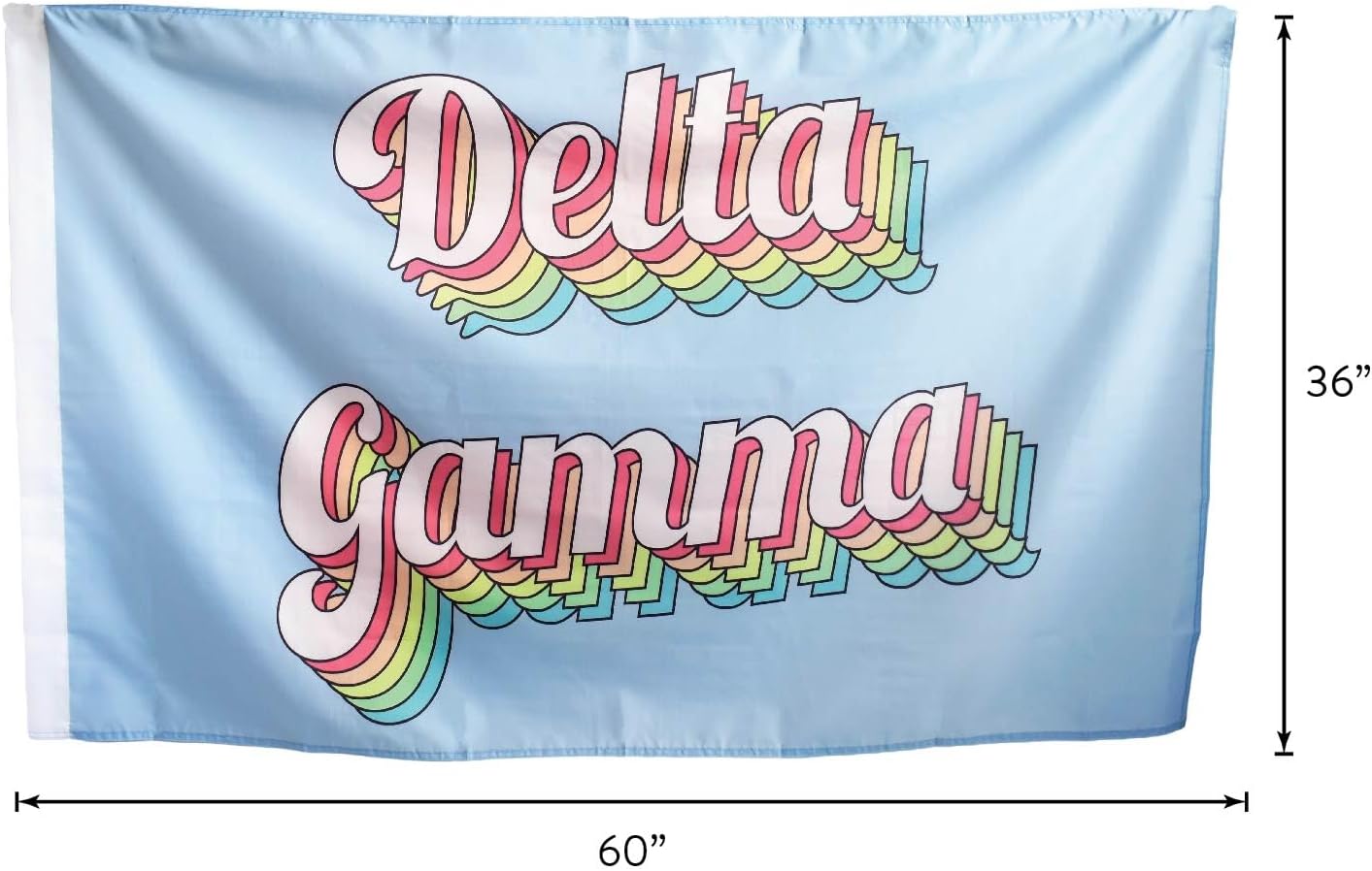 Delta Gamma - Sorority Letter Flag (Retro Design)