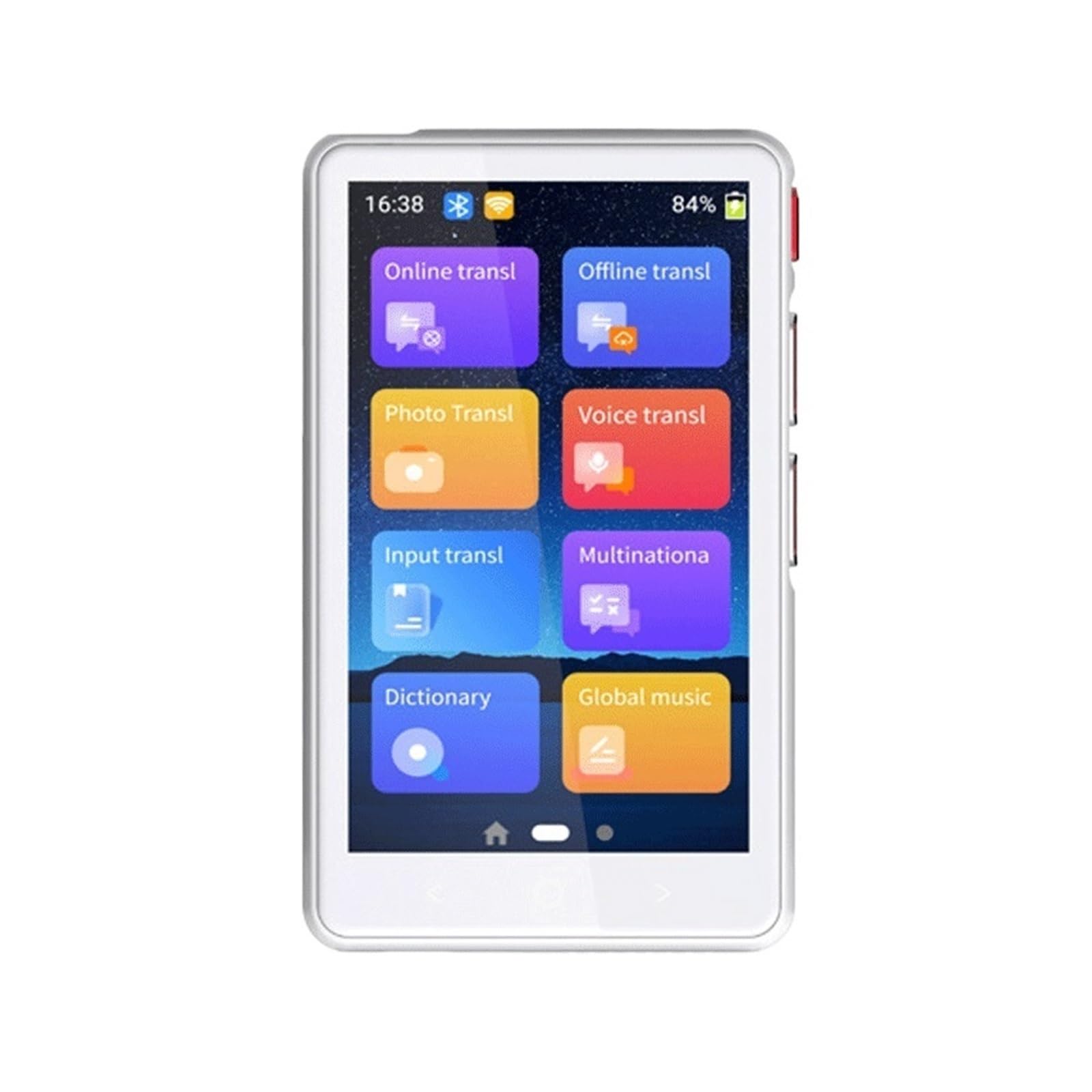 Traduttore Traduttore vocale offline Traduttore offline Lettore MP3 Apprendimento 'inglese (Color : Blue,White, Size : 107 * 63 * 105MM)
