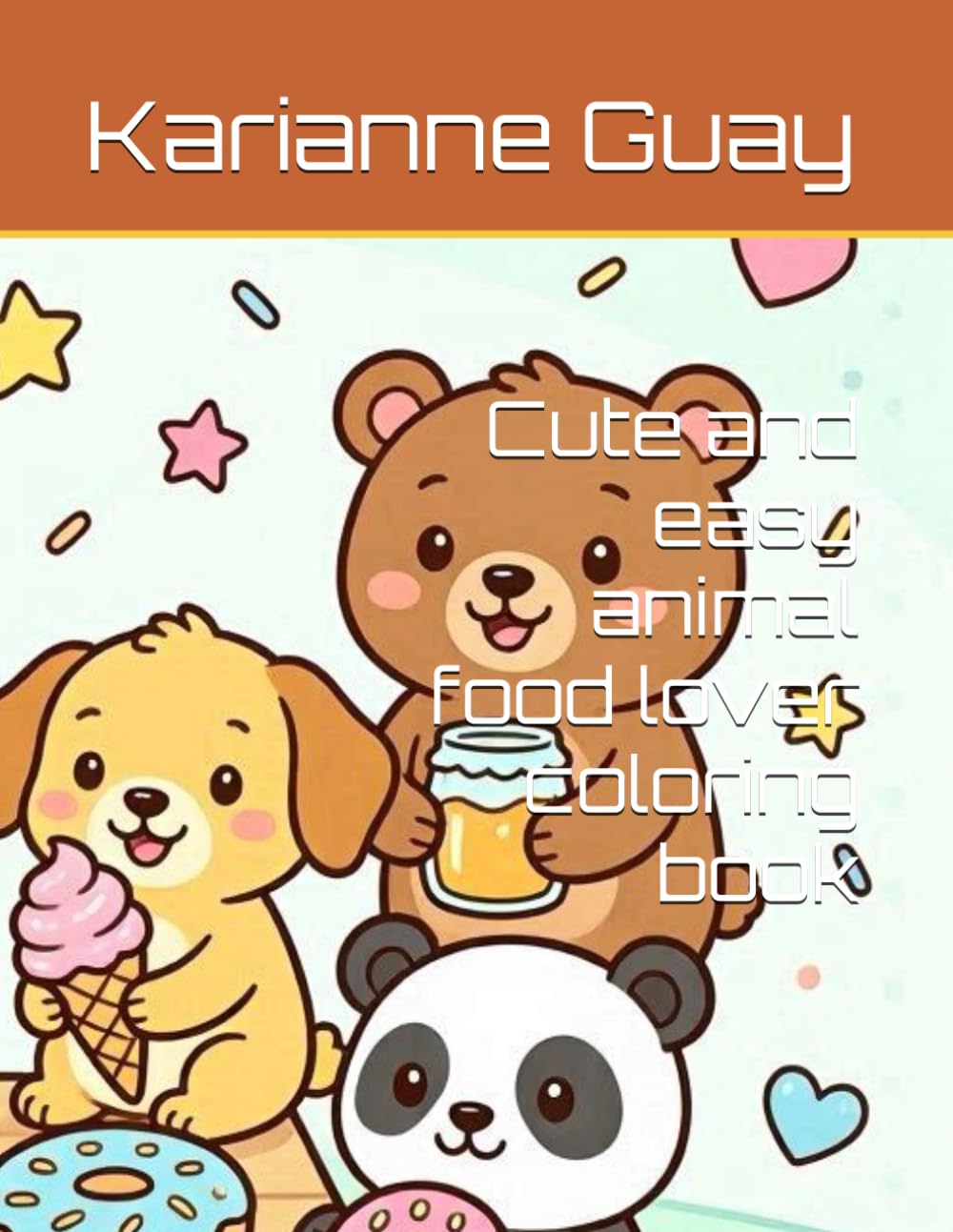Cute and easy animal food lover coloring book