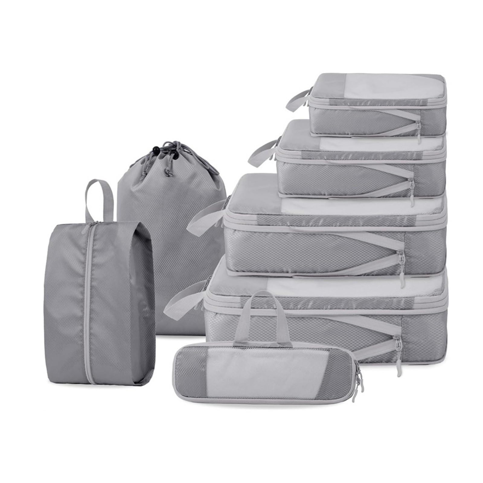 Organizzatori da Viaggio a Compressione Cubi da imballaggio a compressione 7 pezzi Cubi da imballaggio for valigie Borse organizer estensibili for valigie Set di organizer for bagagli for gli elementi