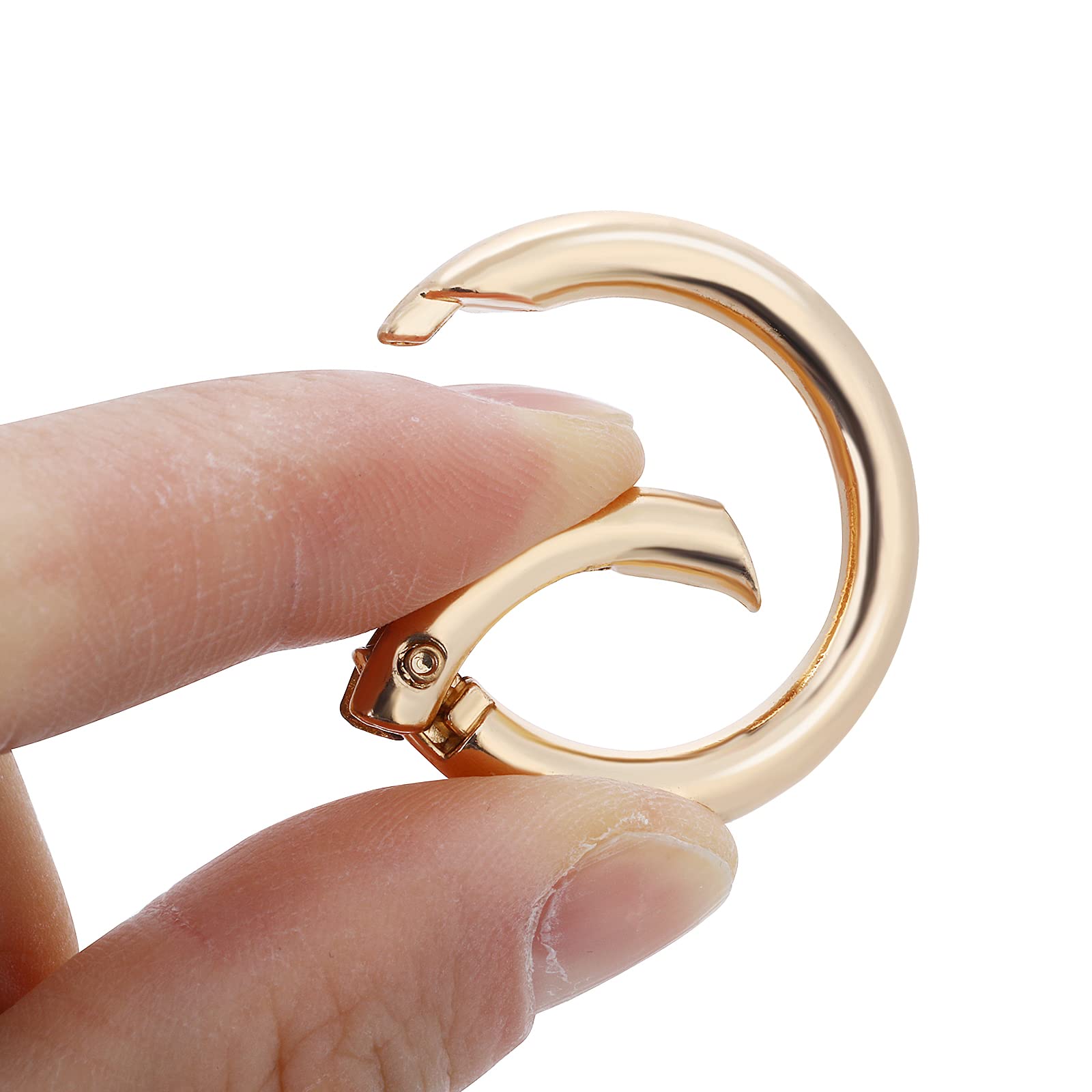 Lot De 10 Mousquetons Ronds - 41 Mm - En Or - Pour Les Sacs Et Les Sacs à Main