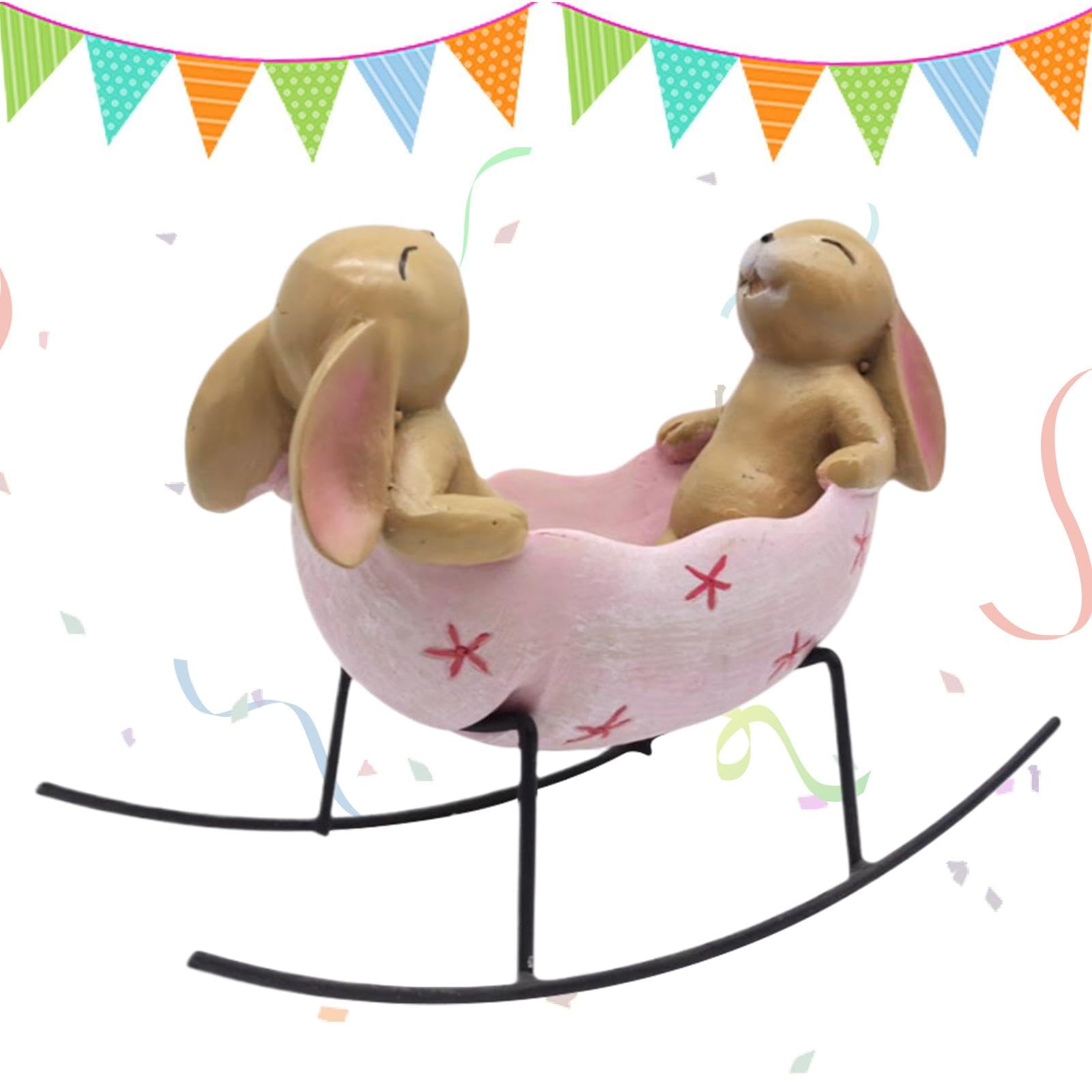 Statue de lapin de jardin pour égayer votre balcon ou terrasse fleurie