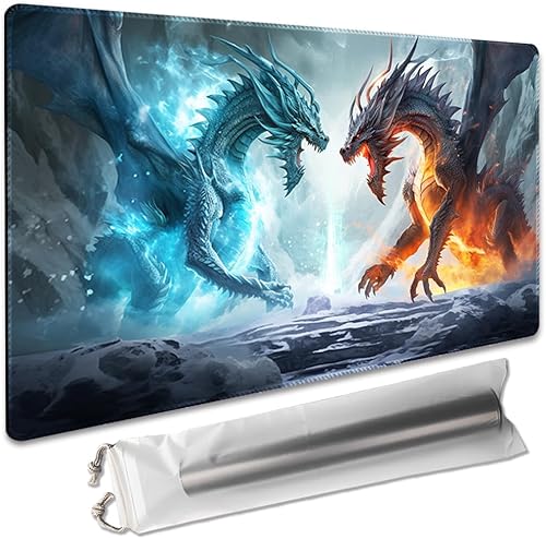 Miniatura 5 de Tapete de juego de mesa prémium de 24 x 14 pulgadas, compatible con OCG CCG RPG MTG, tapete de escritorio para mouse (vitalidad verde)