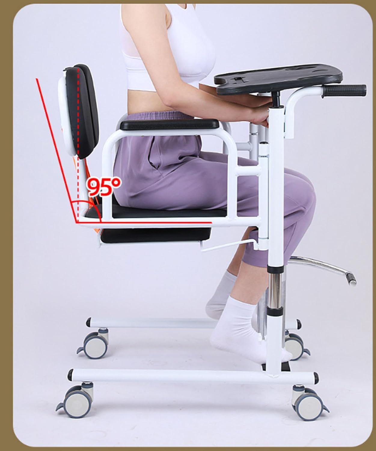 Liftcare　AX-HXL1810 Hydraulic Patient Lift Transfer Chair for Home,Hydraulic Patient