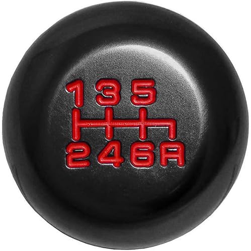 Miniatura 4 de Pomo de palanca de cambios manual de 6 velocidades JDM Type-R de 6 velocidades de repuesto para la mayoría de vehículos (negro)