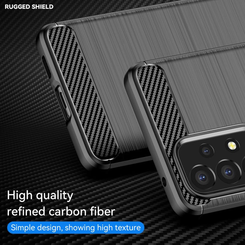 Image of Hybrid Carbon Fiber Back Case for Samsung Galaxy A53 5G (Black)