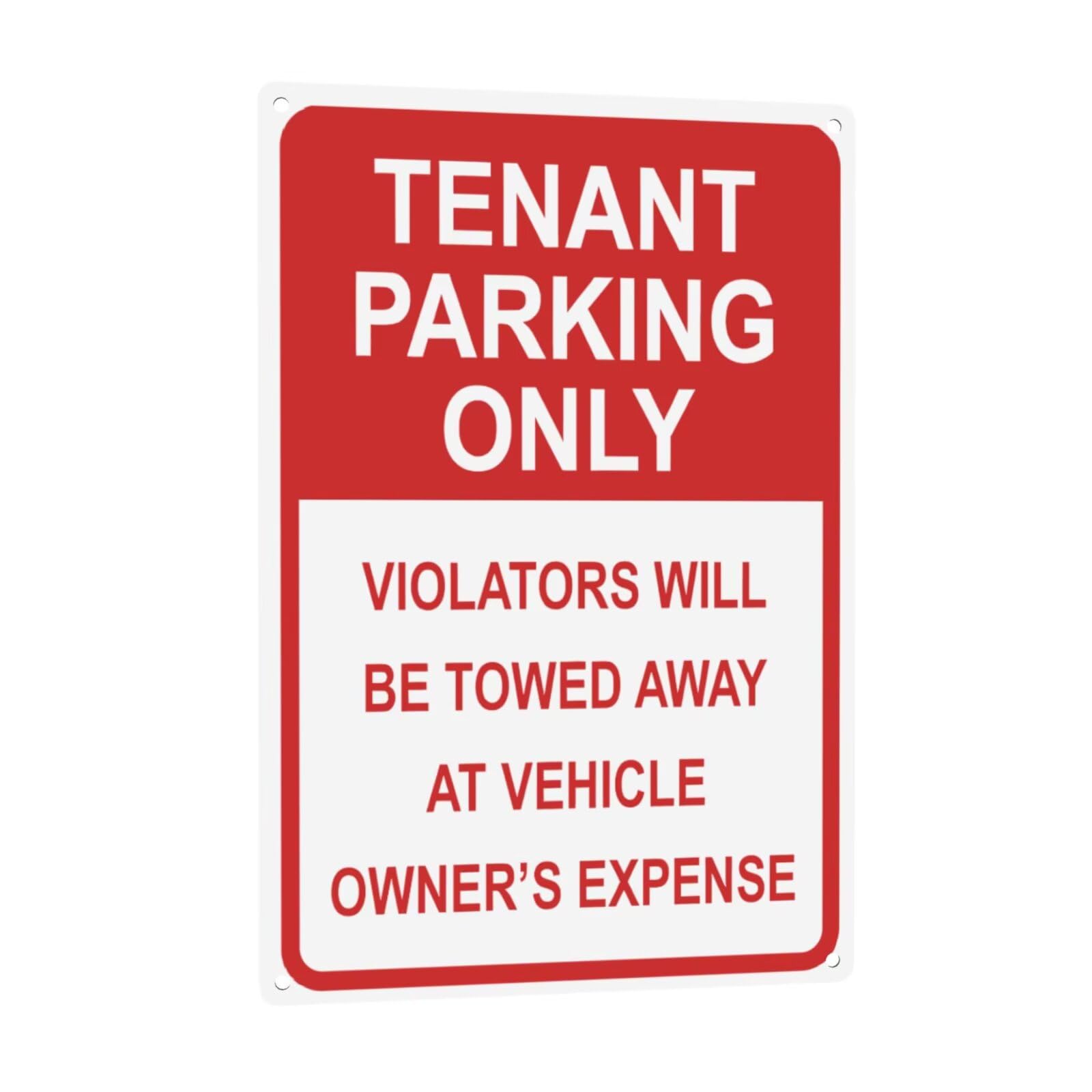 Yisi Rfredws8 Man Cave Decor Metal Tin Sign Tenant Parking Only Violators Towed Away At Owner's Expense Plaque For Yard Garage Driveway House Fence Metal Sign For Wall Artmetal Sign Gift Size 12X8 Inch Vintage