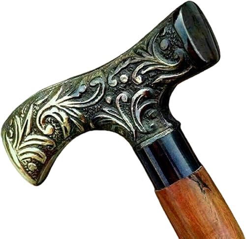 Nautical Shop - Mango victoriano de madera estilo vintage diseño de bastón de madera vintage mango de réplica bastón de madera victoriana vintage