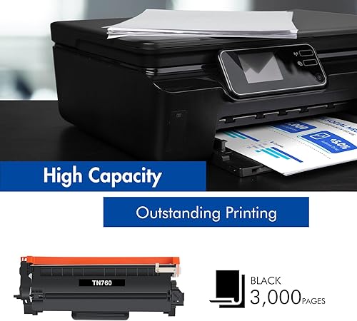 Miniatura 3 de TN760 TN-760 TN730 - Cartucho de tóner negro de alto rendimiento compatible con Brother TN 760 Toner para HL-L2395DW HL-L2370DW HL-L2390DW