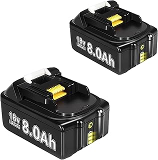 2PACK High Capacity 8.0AH Battery Compatible with 18V Battery BL1860B BL1850B BL1840B BL1830B BL1820 BL1815 LXT-400 with LED Indicator