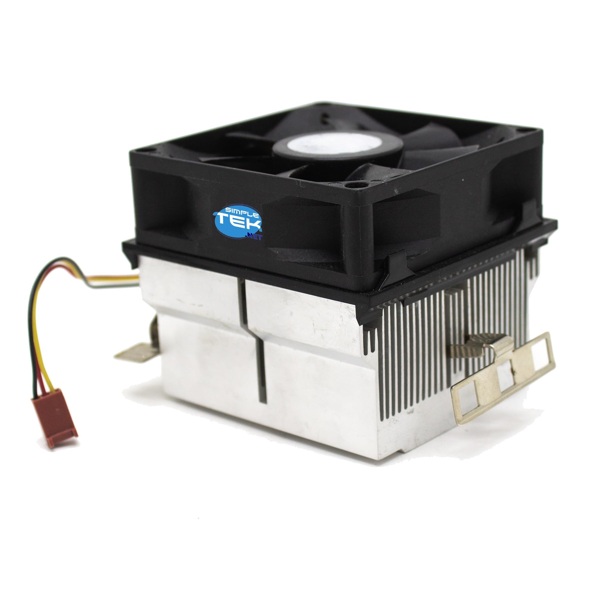 SIMPLETEK Radiator procesora z wentylatorem 3-pinowym i rdzeniem miedzianym – kompatybilny z gniazdem 754/939/940/475/AM2 (odnowiony)