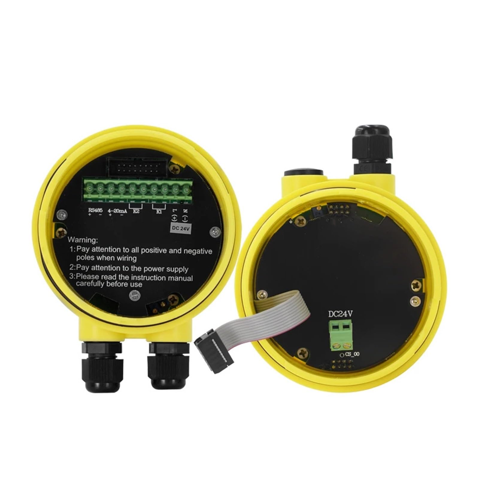 JJKKOZVQF 1PCS Ultrasonic Level Meter 4-20mA RS485 out Integrated Split Sensor Level Meter Material Level Transmitter Water Level Controller(0-5M RS485 DC24V)