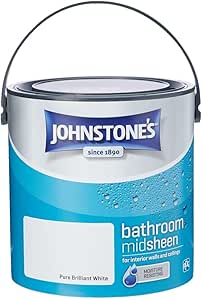 Johnstone's - Bathroom Paint - Brilliant White - Mid Sheen Finish ...