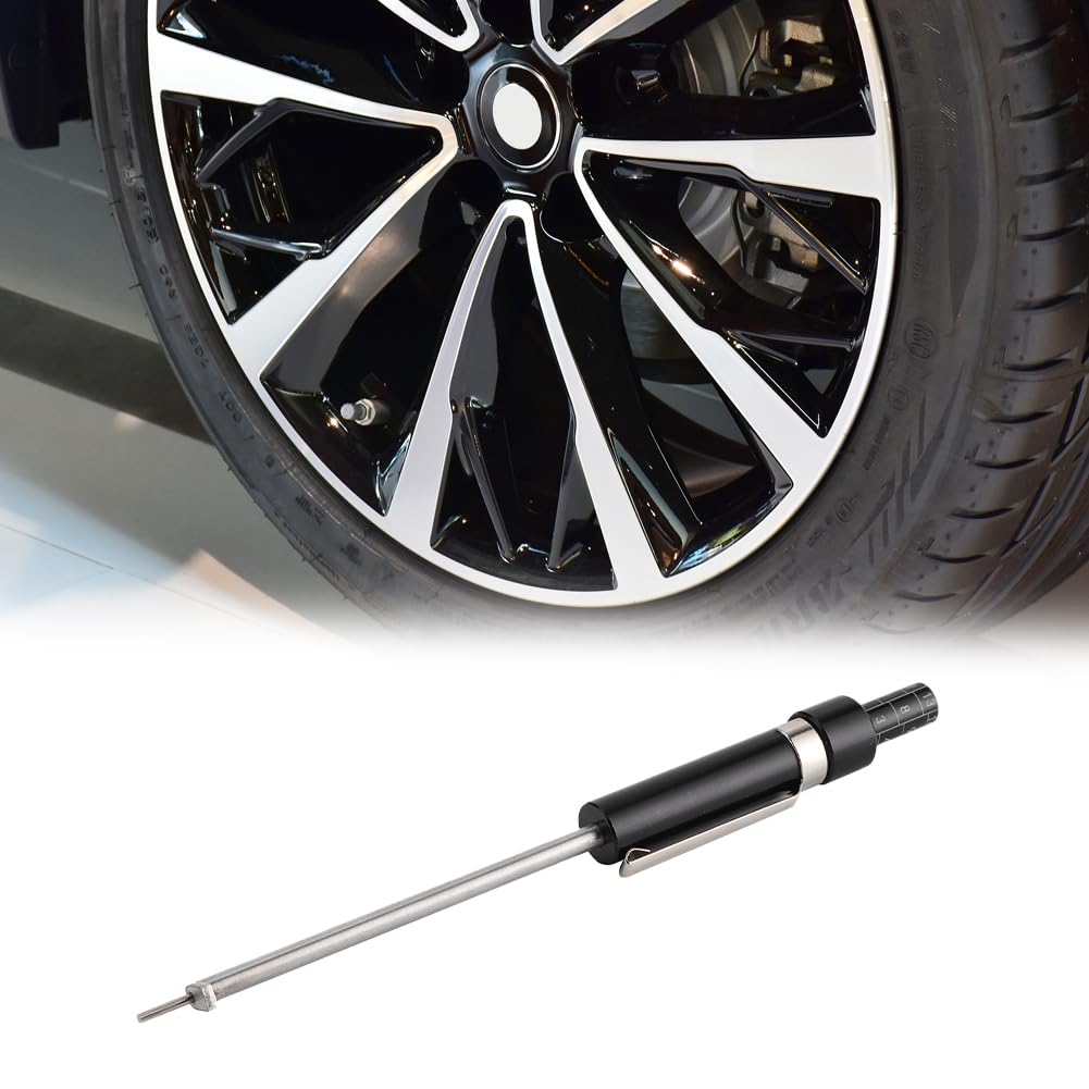 Misuratore di Spessore delle Pastiglie,Strumento Misurazione del Calibro Pastiglie Freni Strumento Penna Rilevamento Automatici Auto Accessori per Categoria con Piastra Base Spessa Blocco