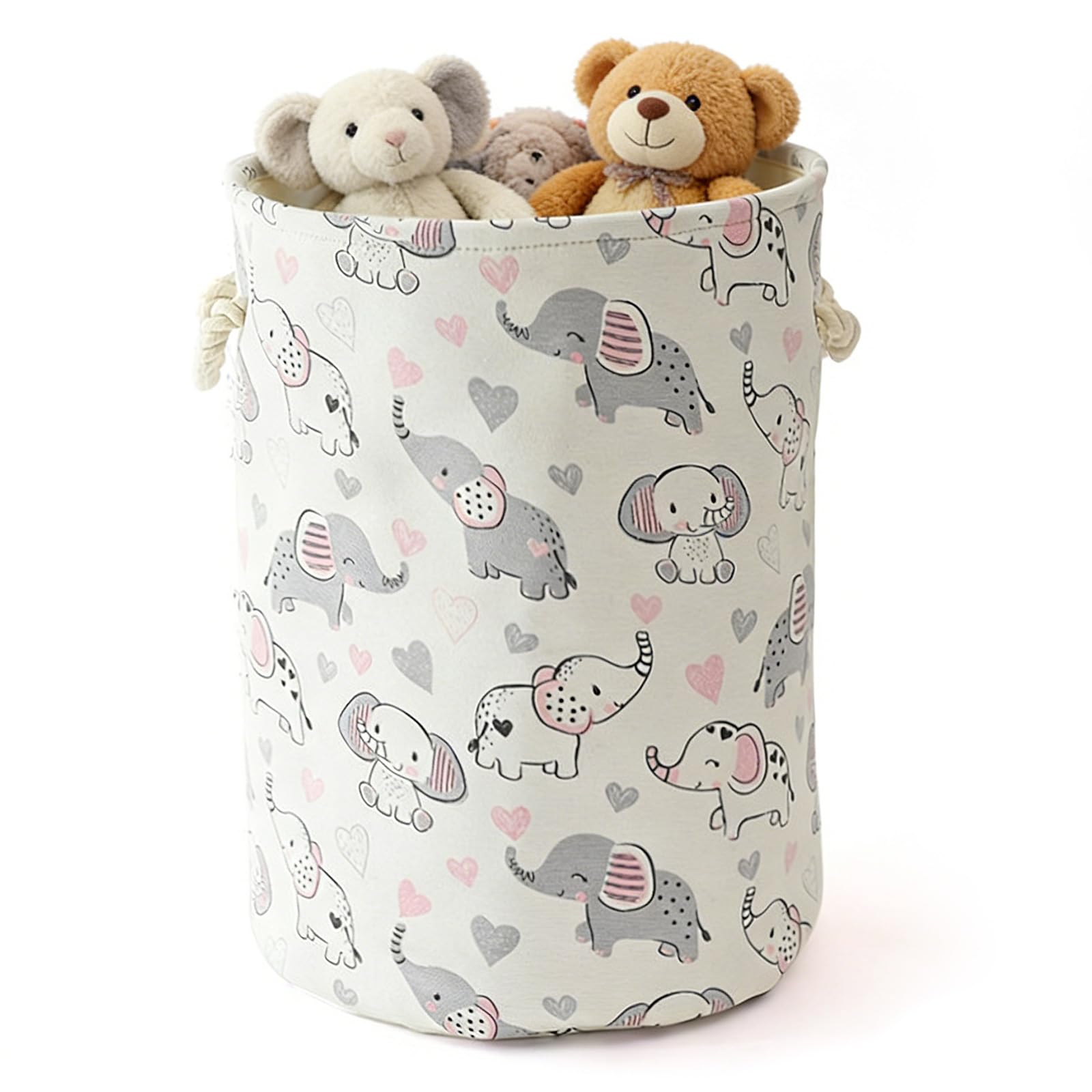 Laundry Basket 58L Toy Baskets for Kids Extra Large Baby Hamper Basket Nursery Hamper Foldable Toy Storage Baskets with Drawstring Closure