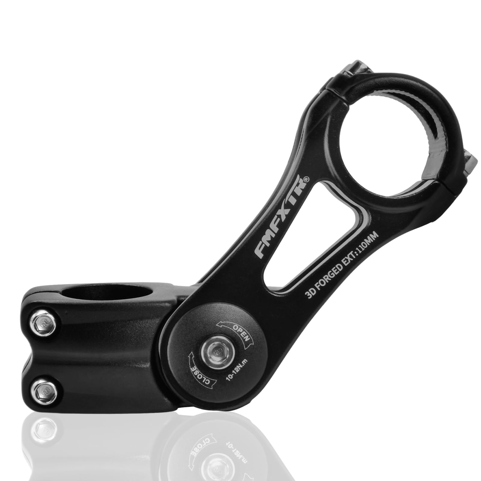 volumoon Attacco Manubrio Regolabile per Bici �85�, Estensione 110mm in  Lega di Alluminio, Compatibile con 31.8mm Manubrio e 28.6mm Forcella, per  MTB, Bici da Strada, Downhill, BMX : Amazon.it: Sport e tempo