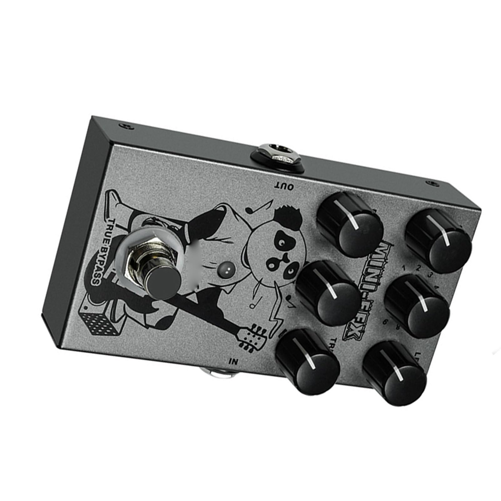 aqxreight Mini Pedale Effetto per Chitarra Design Compatto 9 Toni Versatili Prestazioni Migliorate per Musicisti di Chitarra Elettrica Esplora il Tuo Strumento Musicale Sonoro