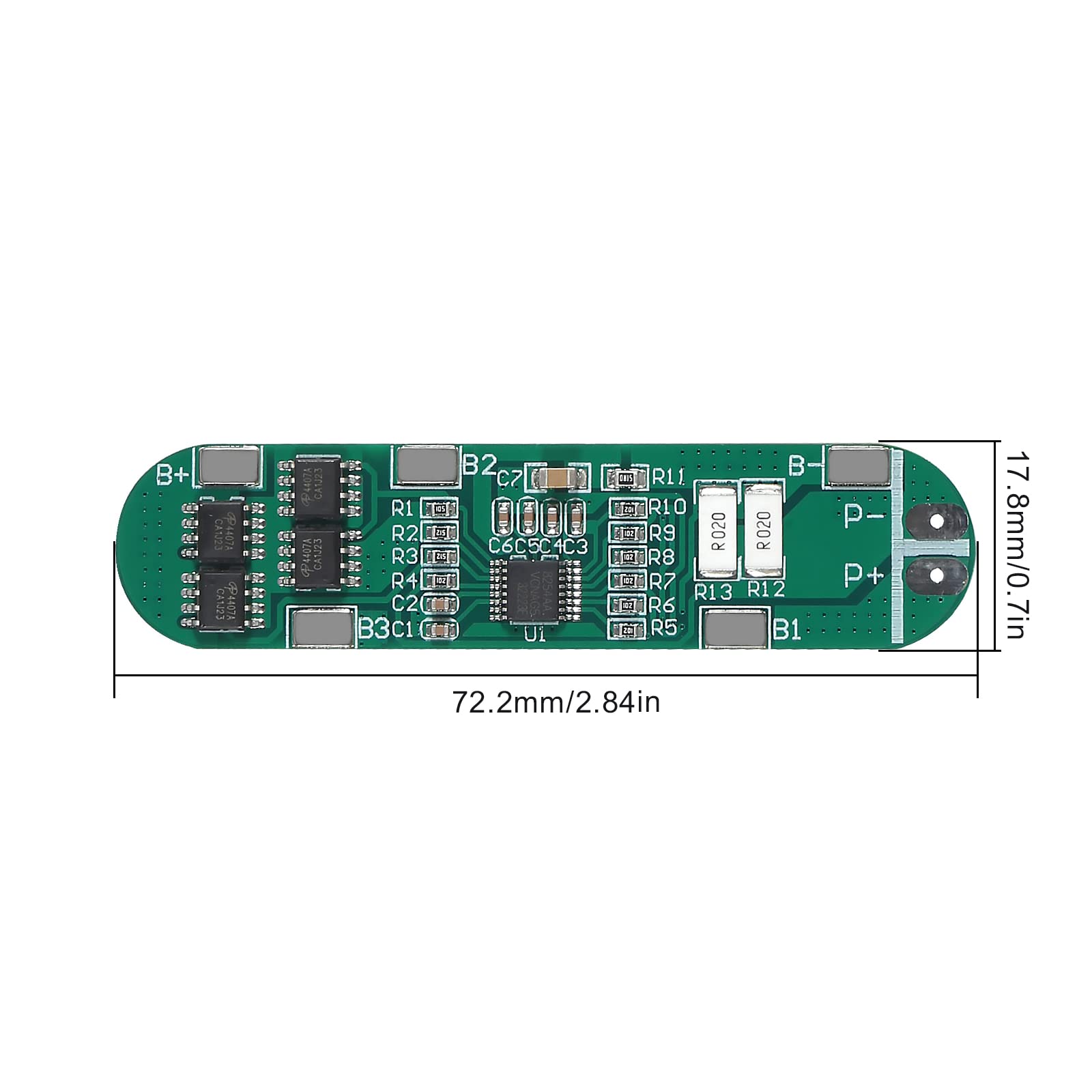 Alinan 6pcs 4S 14.4V 14.8V 16.8V 5A 18650 Lithium Battery Protection Board Overcharge Protection BMS PCB Circuit Module