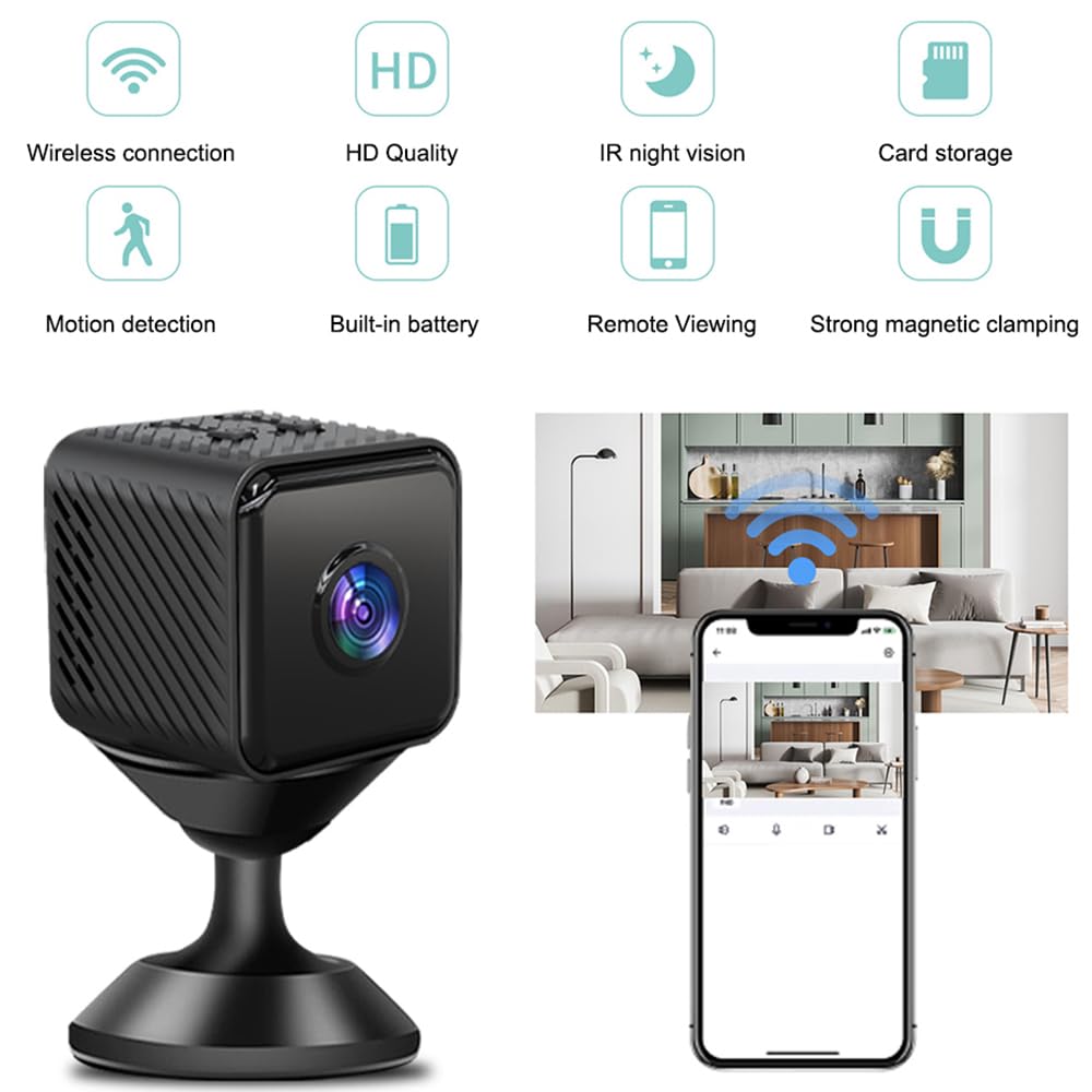 SUJAHHUJIQ Body Camera, 1080P Portable Body Cam avec clip, enregistrement en boucle, support Time Stamp, Motion Dectection pour voyage, chauffeur, livraison, enregistrement de cours