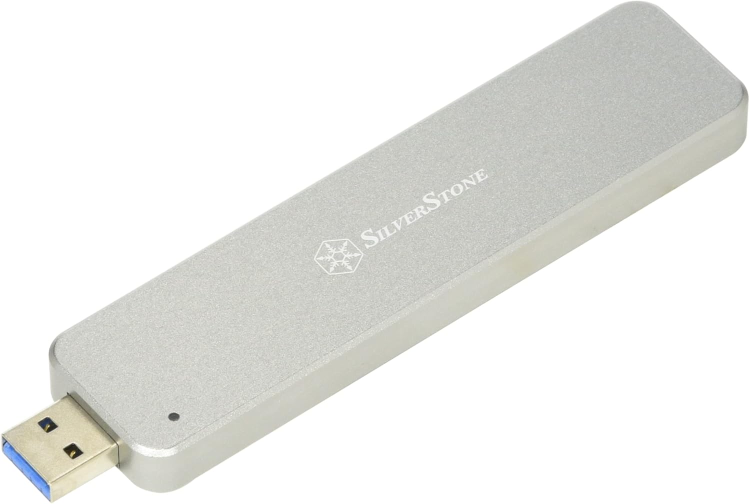 Silver Stone Silverstone SST-MS09C USB-Type-A Compatible Mobile Storage, MS09 M.2 SATA SSD Compatible, External SSD Case, Charcoal