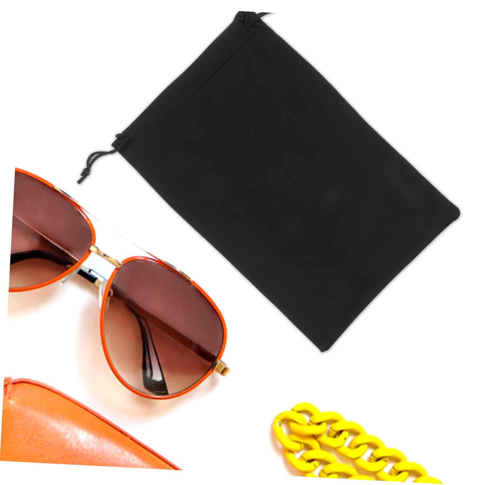 YARNOW Custodia Per Occhiali Da Sci e Maschera Da Neve in Microfibra Nera 25x14 Cm, Set 10 Pezzi Leggeri e Protettivi Per Trasporto e Conservazione, Per Sport Invernali e Outdoor