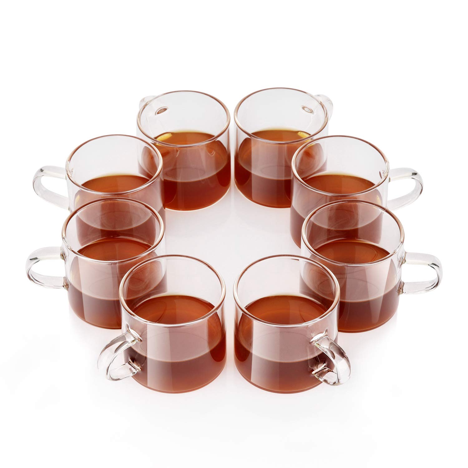 Buy ComSaf 4.5oz Espresso Cups Glass, 140ml Borosilicate Glass