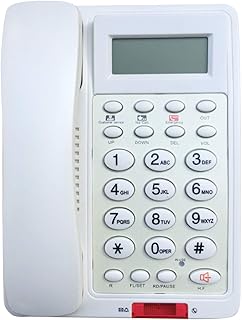 Desktop Corded Telephone Desktop Corded Telephone,Landline Corded Telephone,Home Telephone In Black,Caller ID,For Home,Office,Hotel,Hands-Free Calling,Black