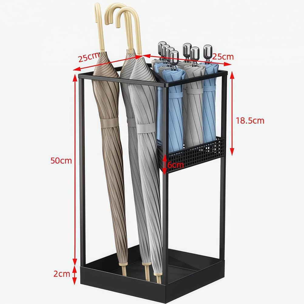Metal Umbrella Stand with Removable Drip Tray Large Capacity Commercial Support for Indoor Use Perfect for Entryway and Hallway nization