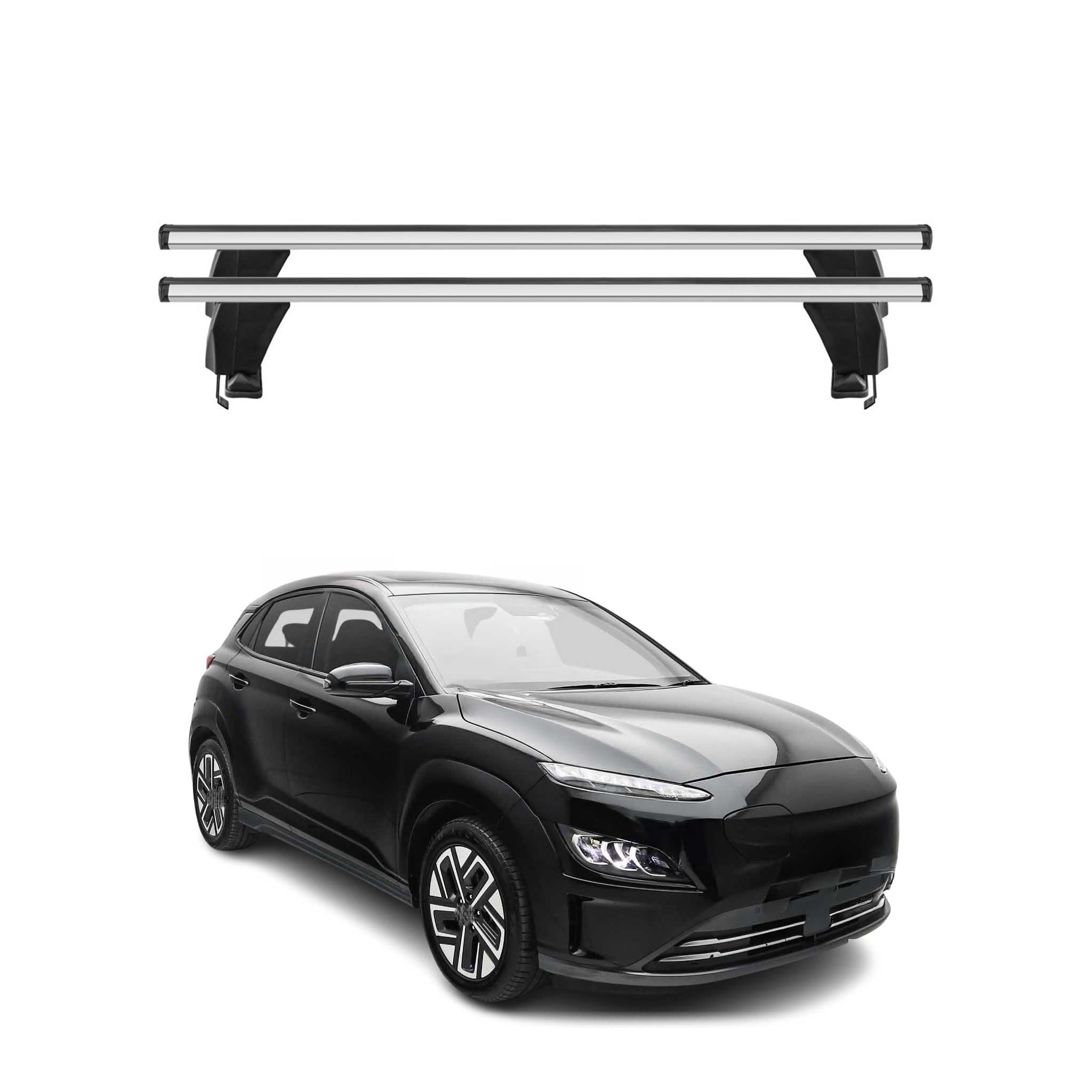 OMAC Barres de Toit transversales en Aluminium pour Hyundai i30 II 2011-2017 – Antivol – Rainure en T – Testées City Crash – Charge Max 50 kg Noir