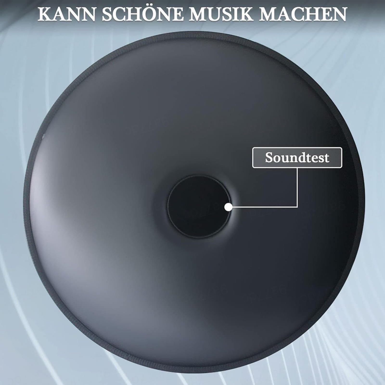 Handpan Instrument 22 Zoll D-Moll Steel Tongue Drum Percussion Drum Instrument mit Reisetasche,9Notes-Blue