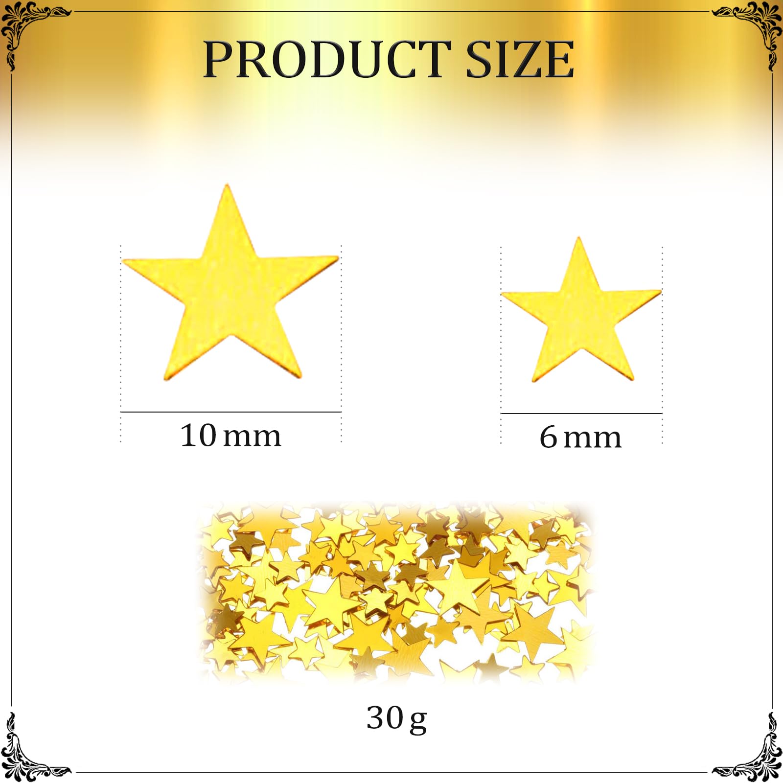 Glitzerstern-Konfetti 30 G, 6 Mm – Silberne Holografische Sterne Für Tischdekoration, Party & Hochzeit