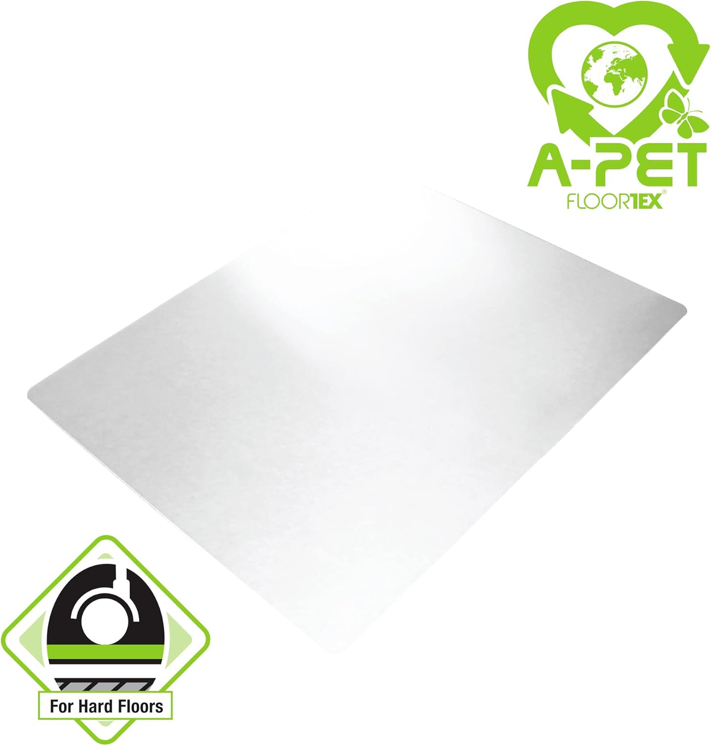 Floortex Advantagemat Plus Hard Floor Chair Mat, 36" x 48", Clear APET (NCCMFLAS0002)
