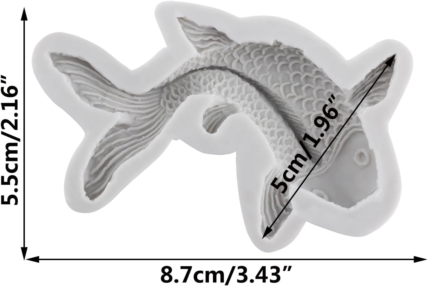 Koi Fish Clay Mold Fish Silicone Molds