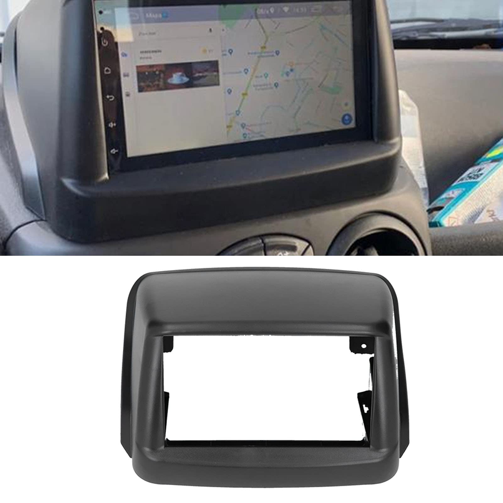 Panel estéreo Reproductor de 2din 7 pulgadas, Marco 2din para tablero de coche Compatible con sistemas de navegación Para fiat doblo 2002-2017