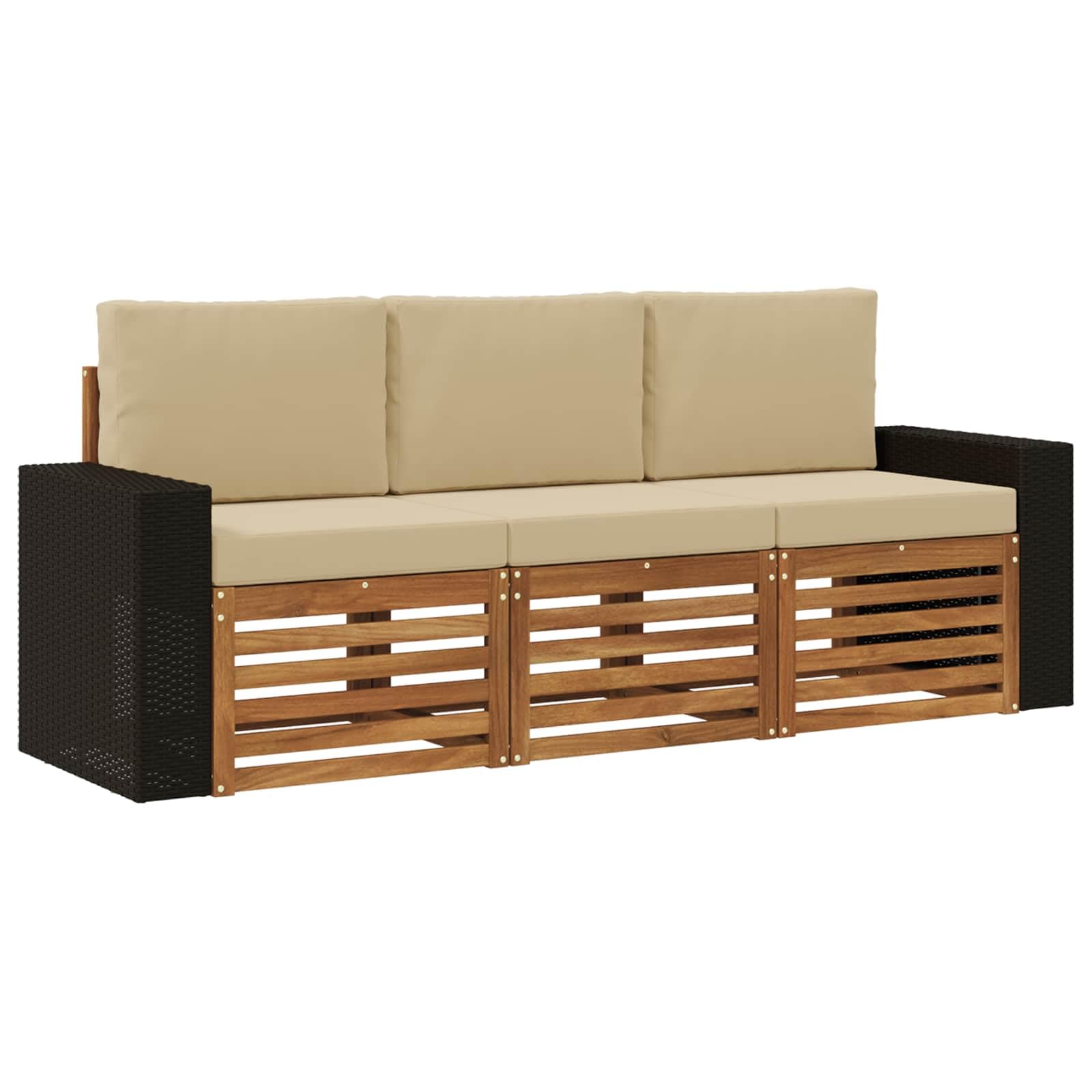 Ensemble de meubles modernes pour extérieur en bois d'acacia massif de haute qualité
