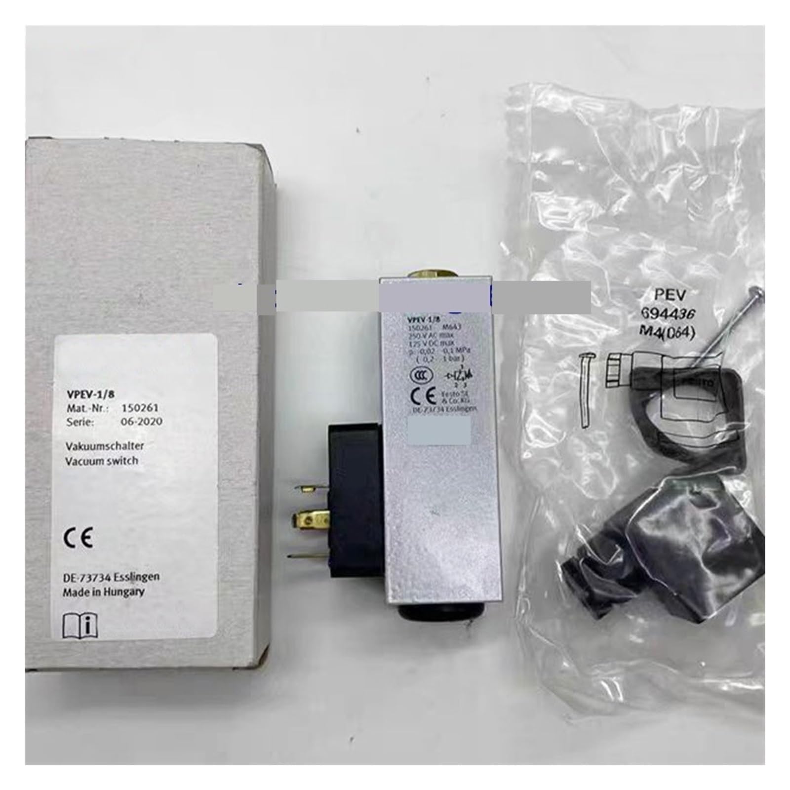 Vacuostat VPEV-1/8 150261 avec point de commutation réglable précis
