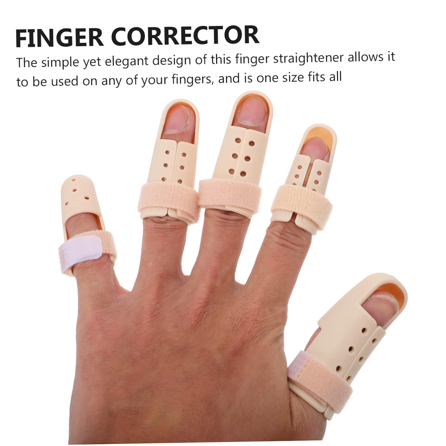 Ipetboom 6pcs Finger Splints Aluminum Finger Corrector Splint for Deformities Sprain Relief Thumb Guard Straightener