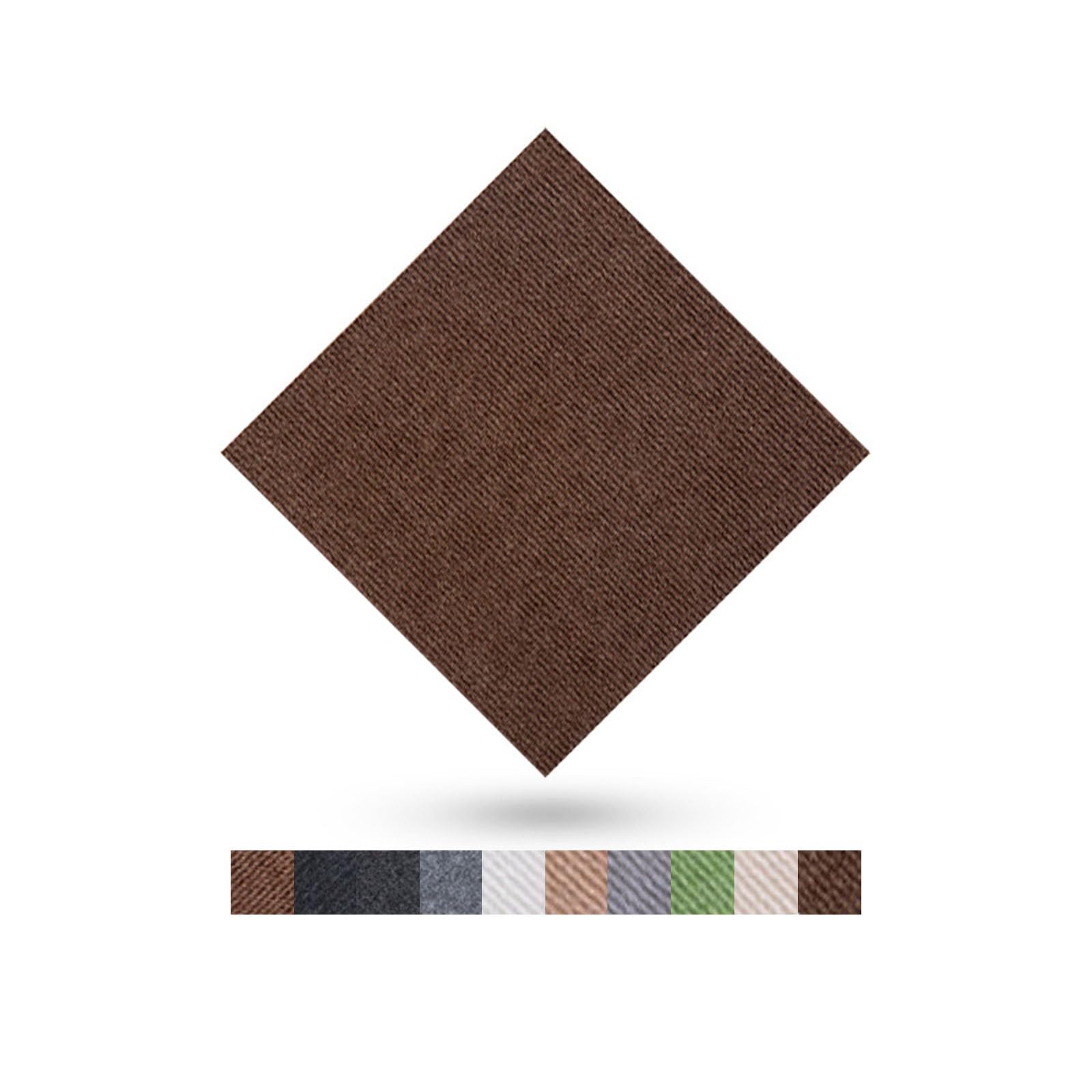 Hiseng Moquette Pavimento per Adesiva 30x30cm Piastrelle Autoadesive per Moquette Antiscivolo Quadrotte di Tappeto in Tessuto per Ufficio Casa Soggiorno, 10/20/30 Pezzi (30 pezzi,Caffè)