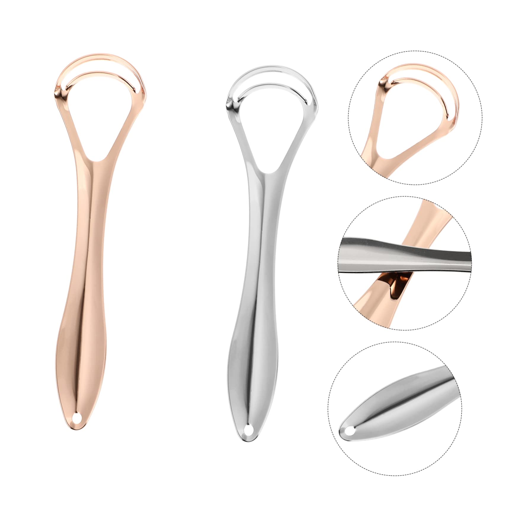 FRCOLOR 8 Pz Spazzola per la lingua etichette all'uncinetto gira chiave raschietto lingua tongue scraper latte detergente detersivo strumento per la pulizia della bocca pulitore orale