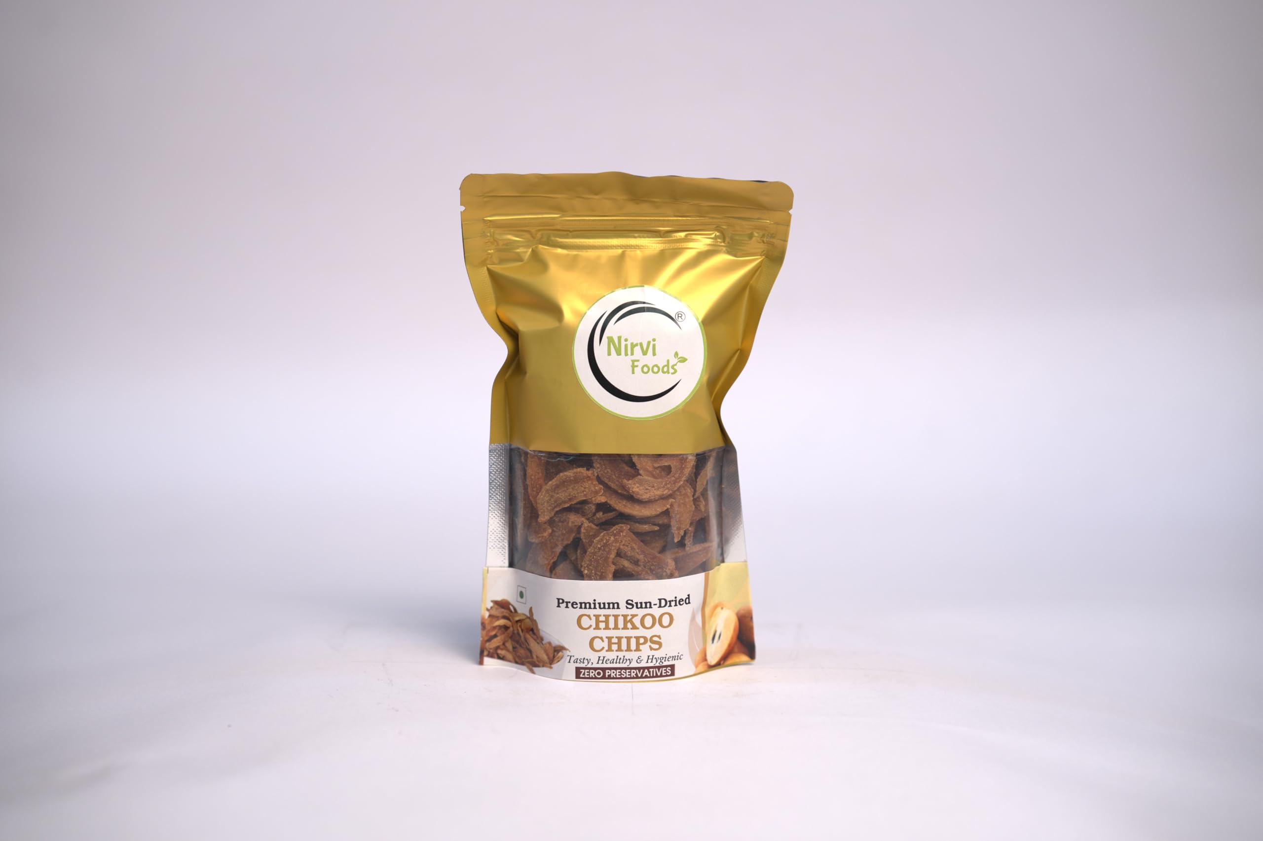 Nirvi Foods Sun-Dried Chikoo Chips- 100% Natural, Full of Energy, Gluten Free, Preservatives Free- Pack of 1 (75 gm each) 1