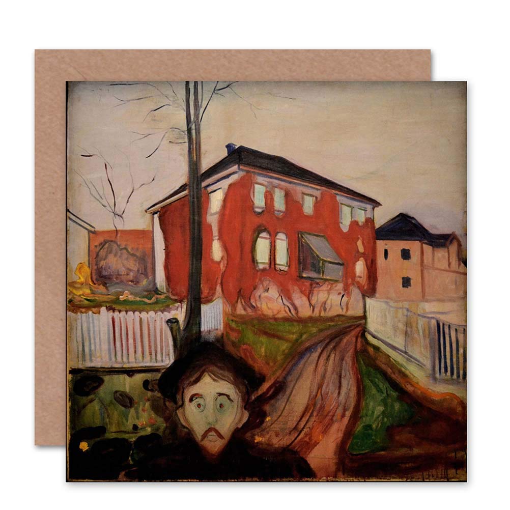 Artery8 Edvard Munch Rod Villvin Birthday Card