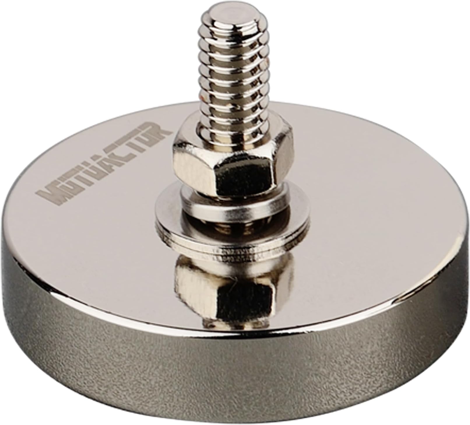 MUTUACTOR 2PCS Super Strong Neodymium Magnet with 1/4''-20 Male Threaded Stud,185lb Pulling Force Magnetic Mount Heavy Duty Magnets for Led Lighting Camera Tools and Others Equipments