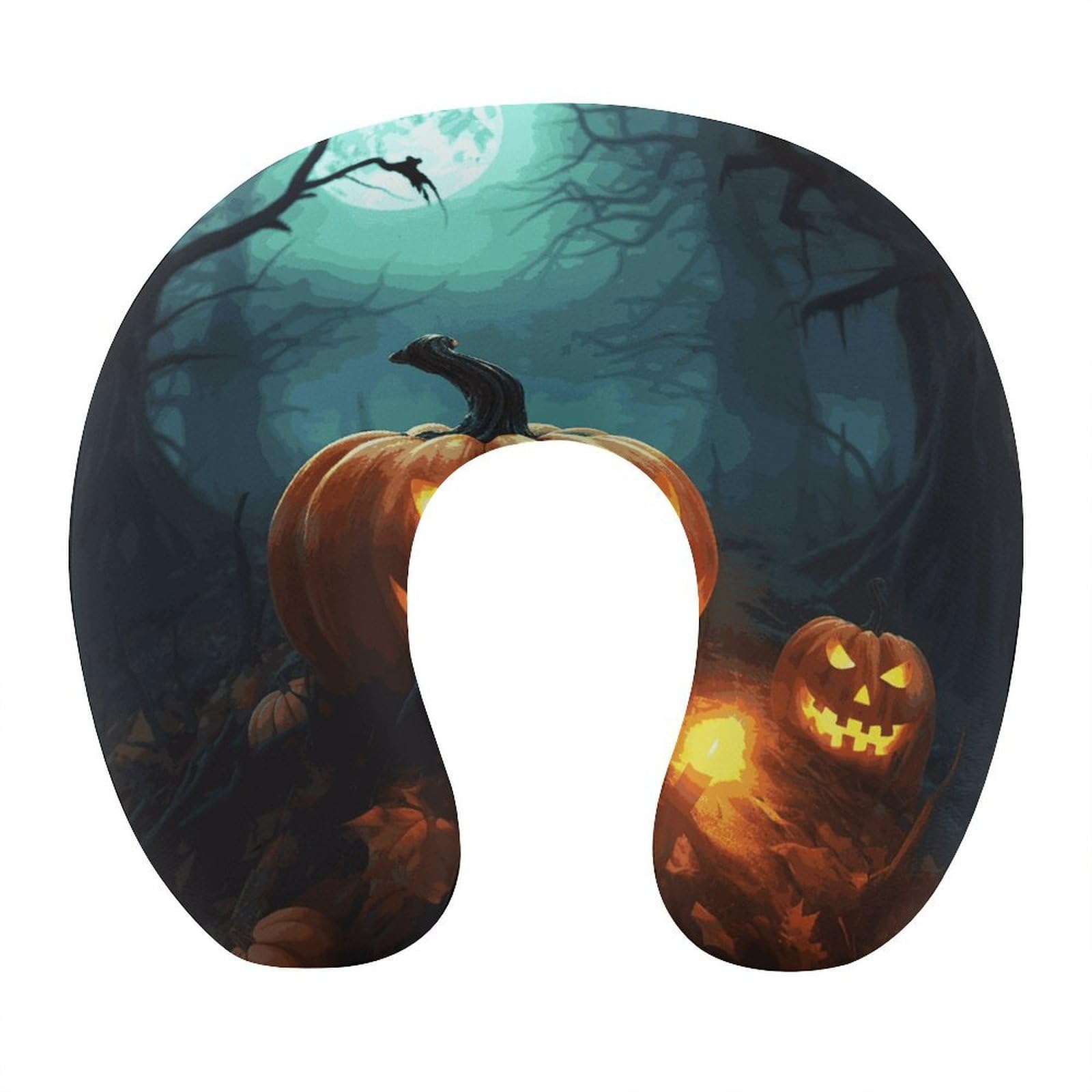 Btcowzrv Style Happy Halloween Pumpkins U Shaped Neck Pillow Travel Pillows
